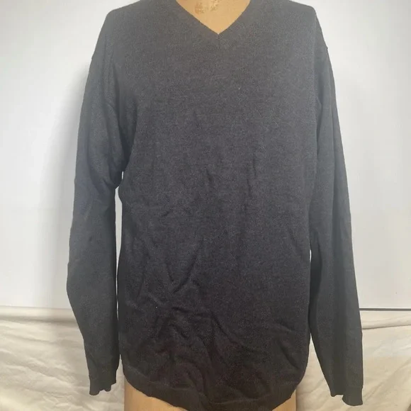Banana Republic Extra Fine Italian Merino Dark Grey Sweater L - Picture 4 of 4